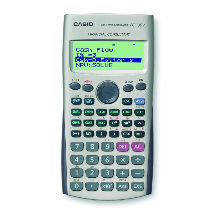 Casio Financial Consultant FC-100V User manual