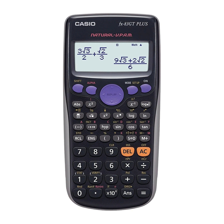 Casio fx-85GT PLUS User manual