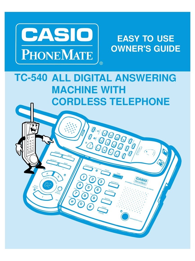 Casio PhoneMate TC-540 User manual