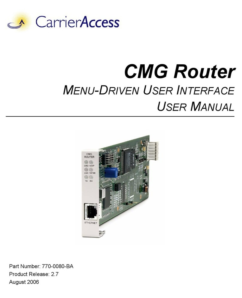 Carrier Access CMG Router user manual