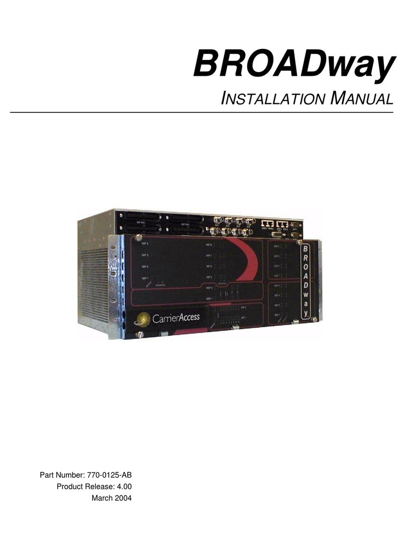 Carrier Access BROADway System 770-0125-AB installation manual