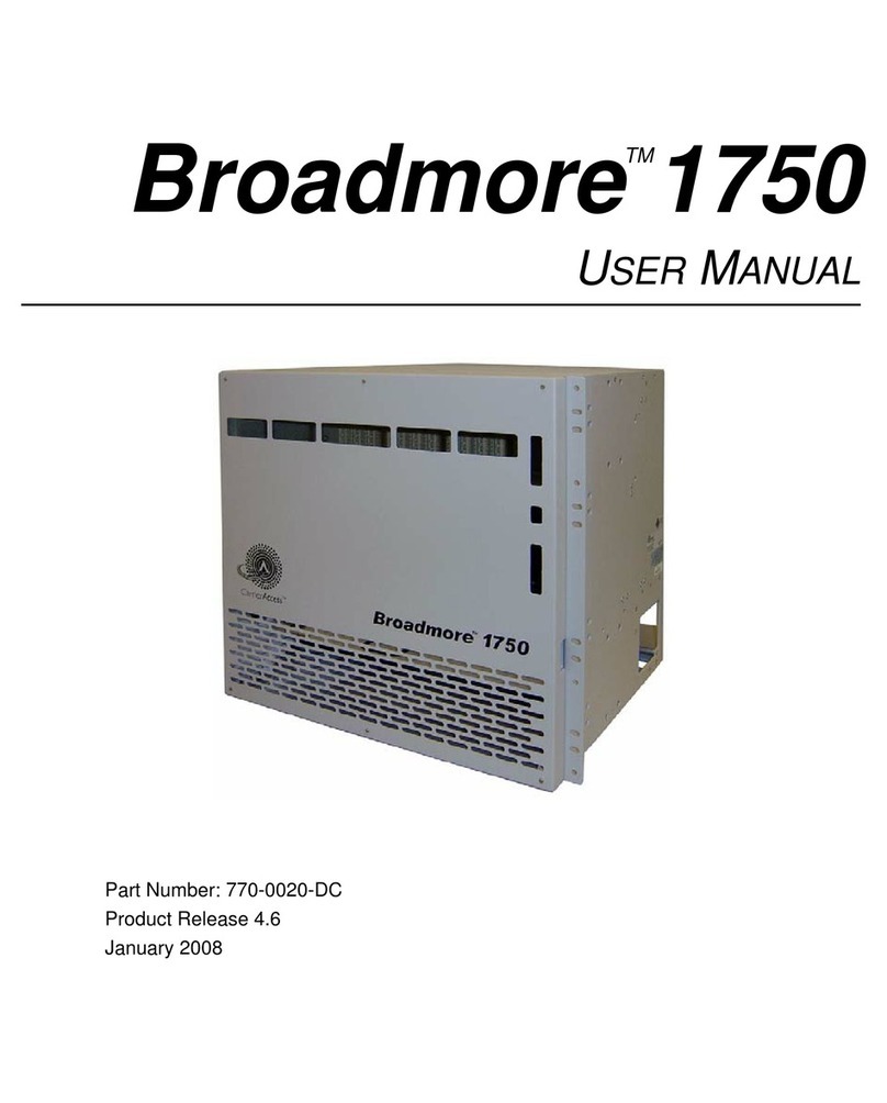 Carrier Access Broadmore 1750 User manual