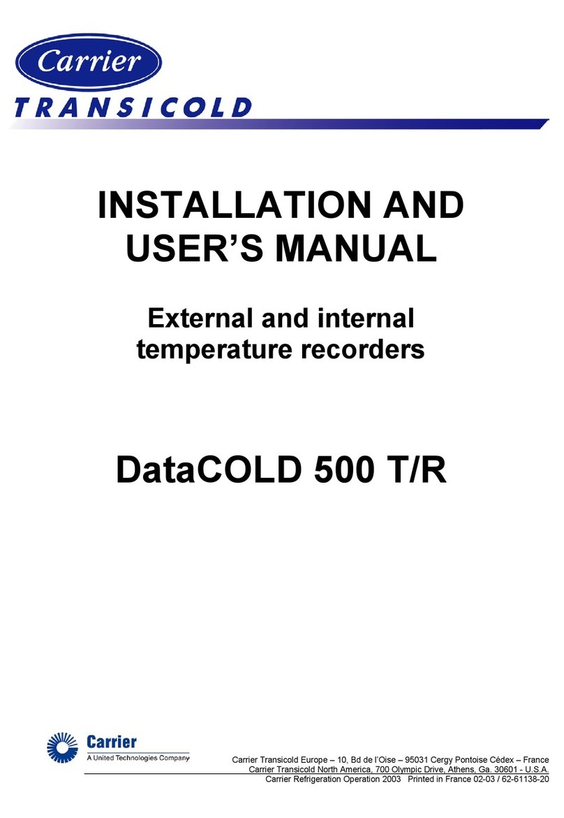 Carrier DATACOLD 500 T/R User manual