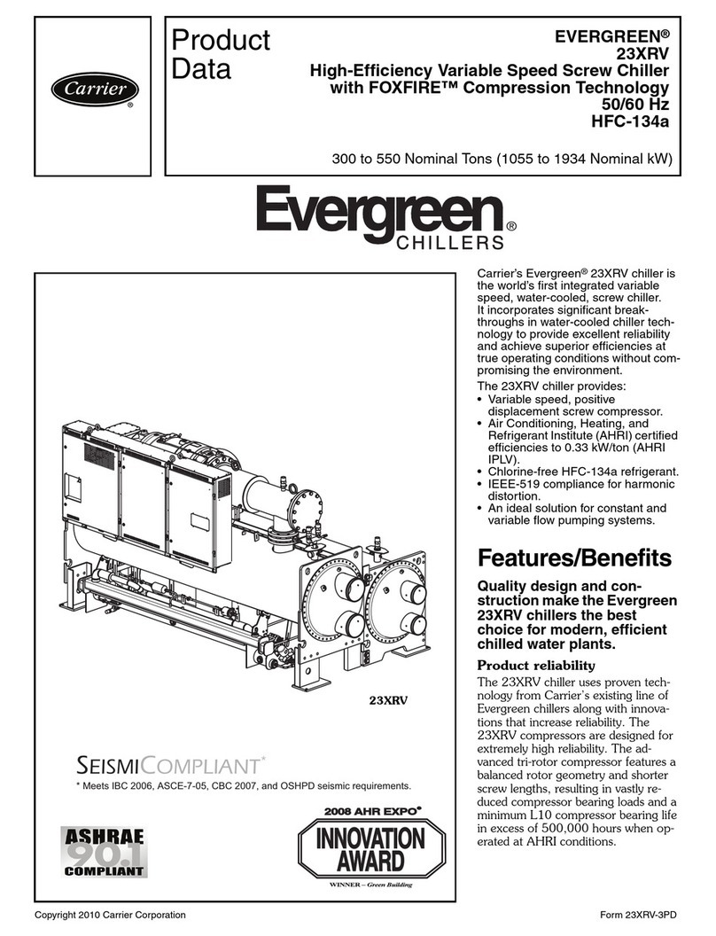 Carrier EVERGREEN 23XRV Product data