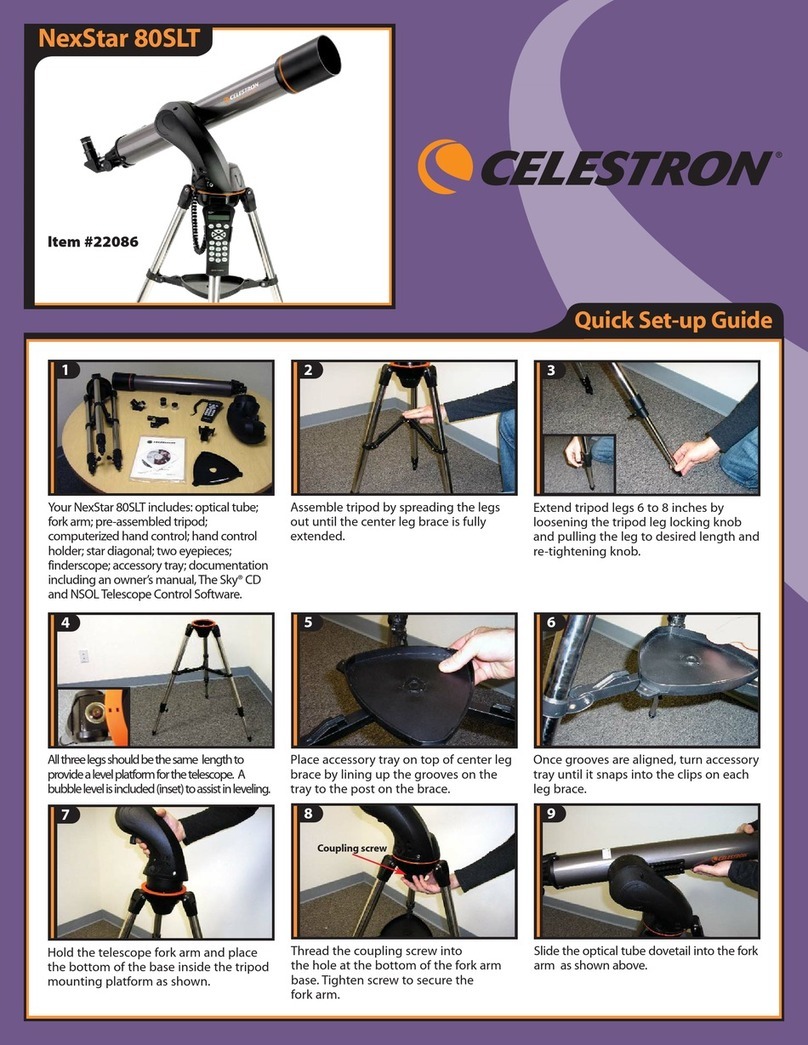 Celestron NexStar 80SLT Quick setup guide Celestron NexStar 80SLT Quick setup guide