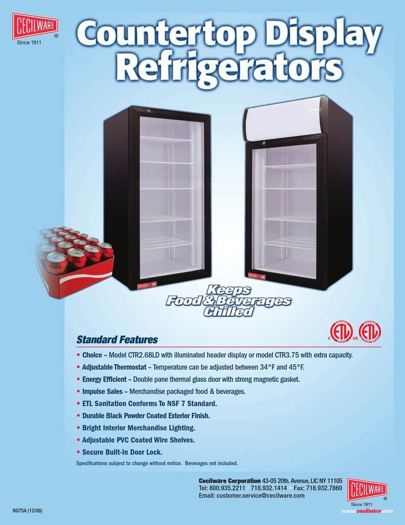 Cecilware 8725 Specification sheet