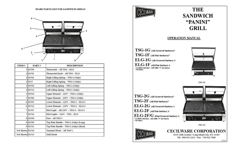 Cecilware ELG-1F Operation manual Cecilware ELG-1F Operation manual