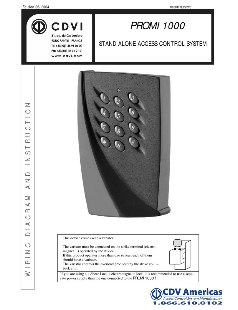 CDV Americas PROMI 1000 instructions