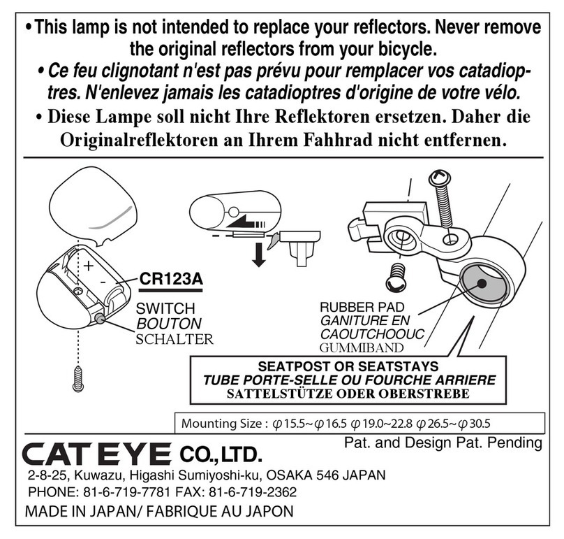 Cateye CR123A User manual Cateye CR123A User manual