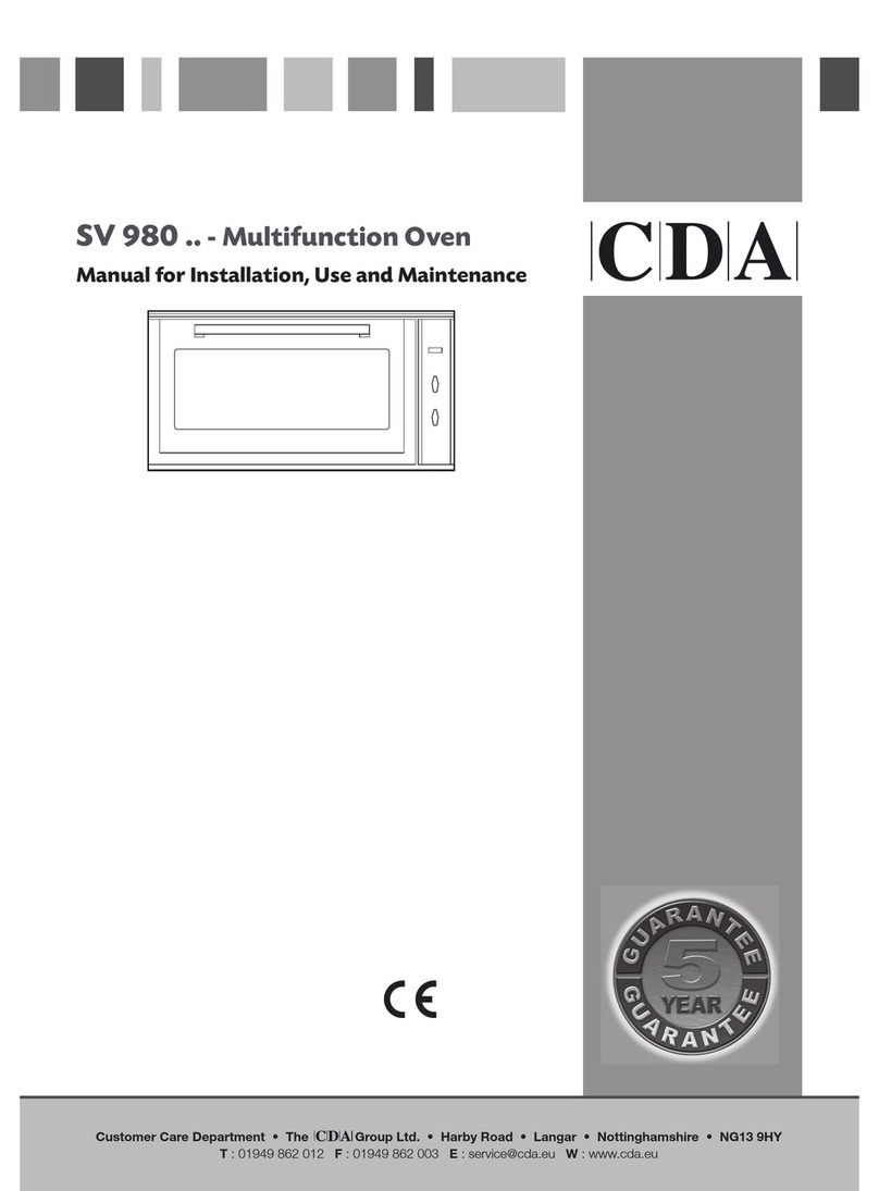 CDA SV 980 Installation, use and maintenance manual CDA SV 980 Installation, use and maintenance manual
