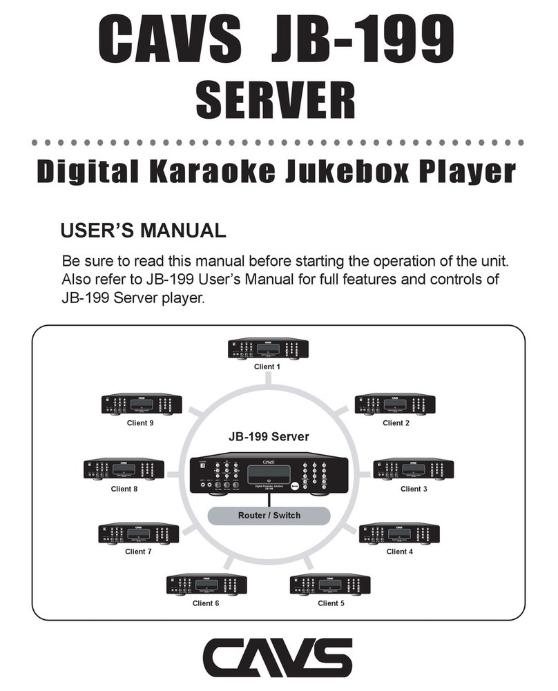 CAVS JB-199 Premier User manual