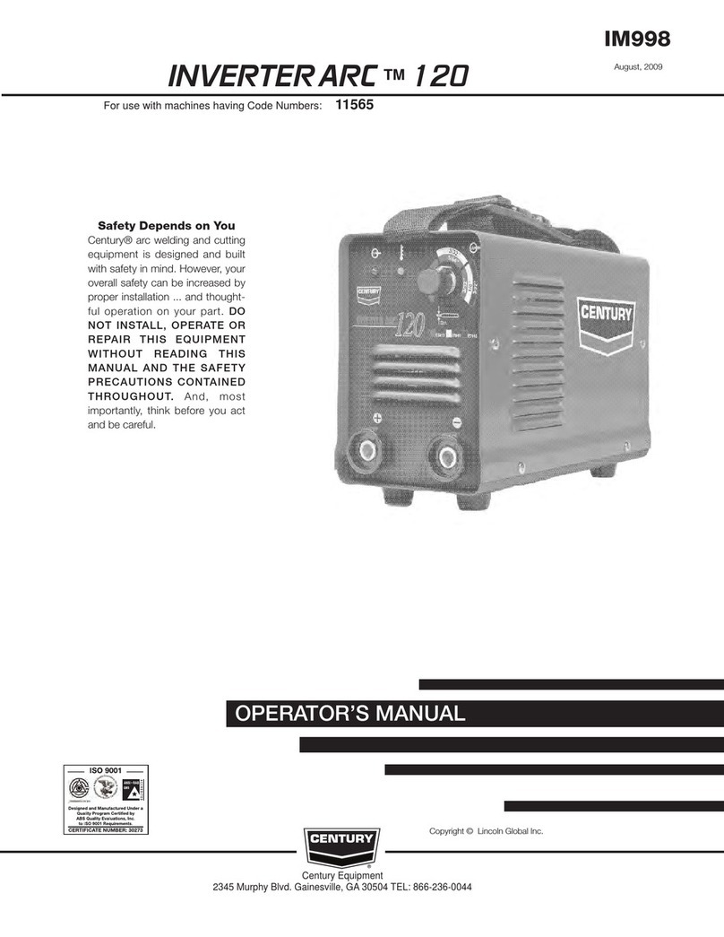 Century INVERTER ARC IM998 Operator's manual