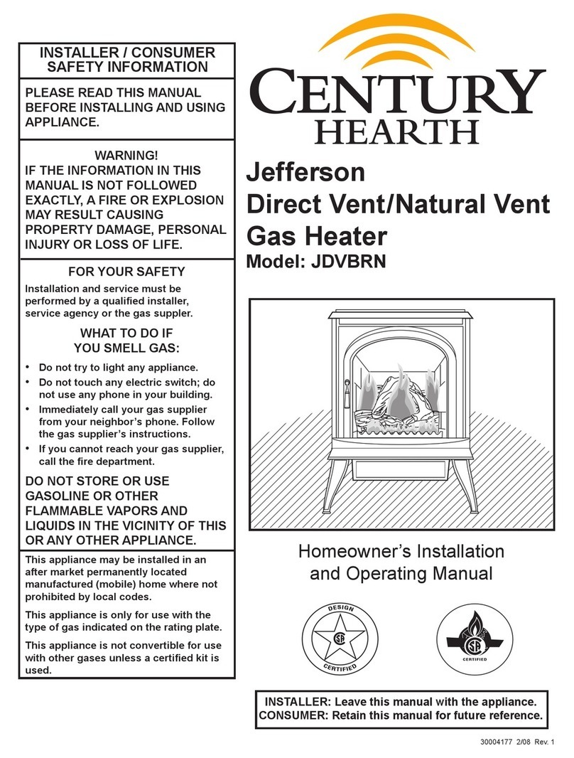 Century Jefferson Homeowner's installation and operating manual