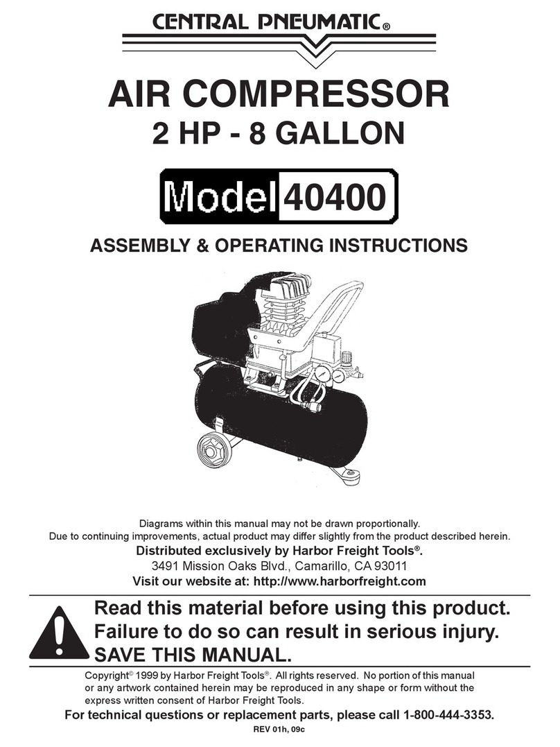 Central Pneumatic 40400 Assembly and operating instructions
