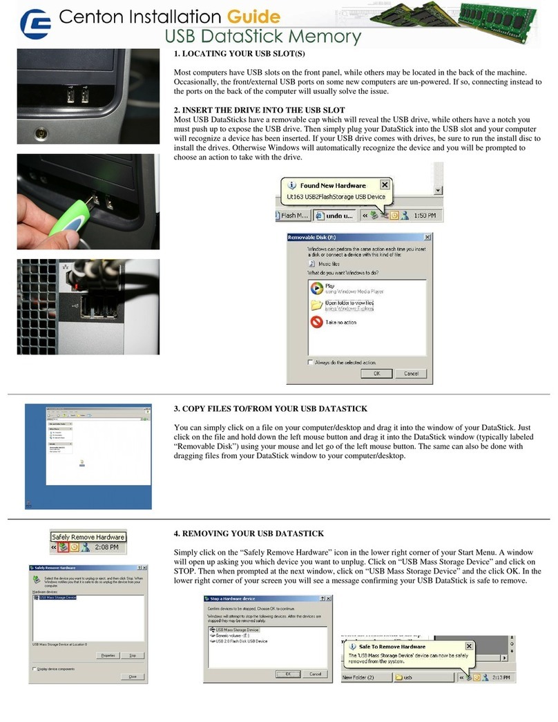 Centon DataStick Bolt 16GBDSB-BLACK installation guide