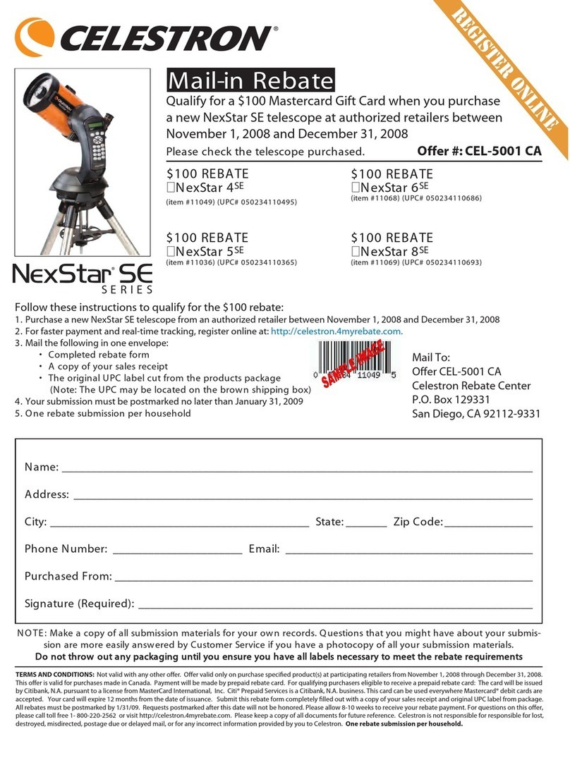 Celestron NexStar 4 SE Specification sheet