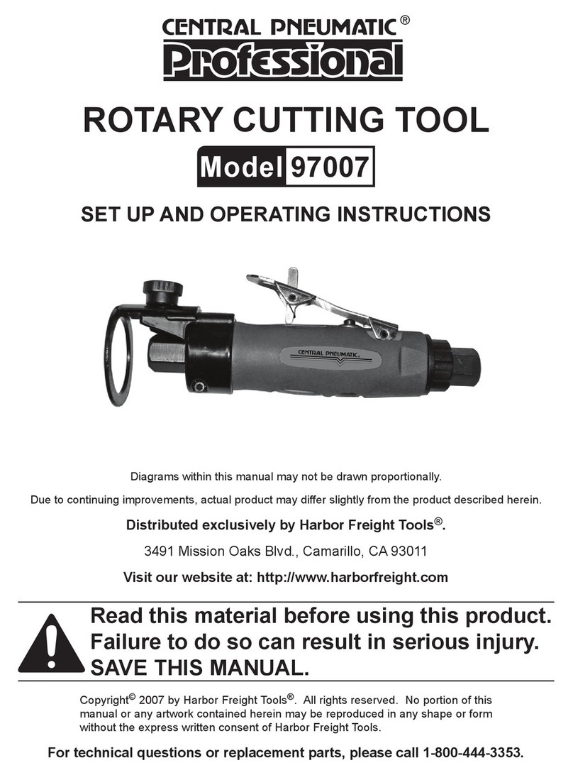 Central Pneumatic ROTARY CUTTING TOOL 97007 Set up and operating instructions