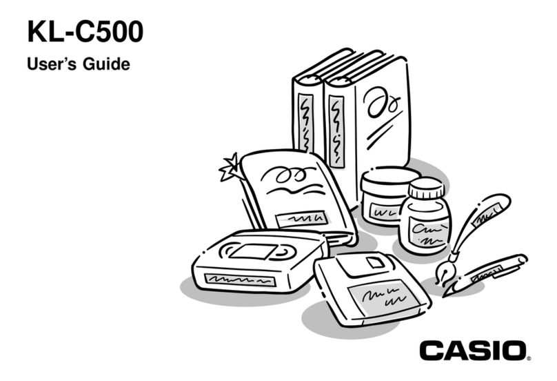 Casio KL-C500 User manual