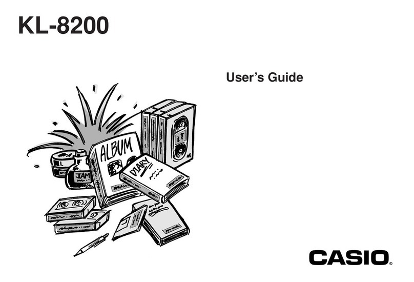 Casio KL-8200 User manual