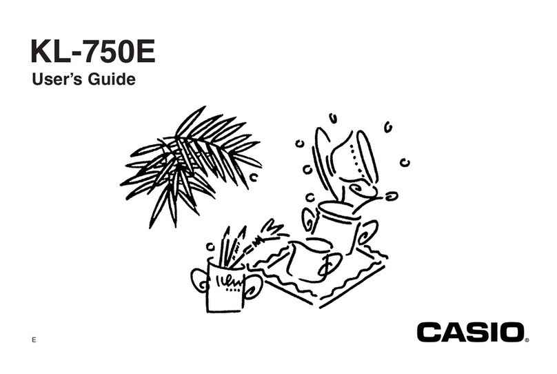 Casio KL-750E User manual