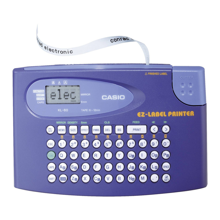 Casio KL-60 - Label Printer user guide