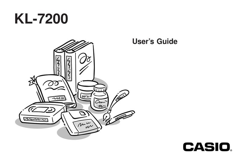 Casio KL-7200 User manual