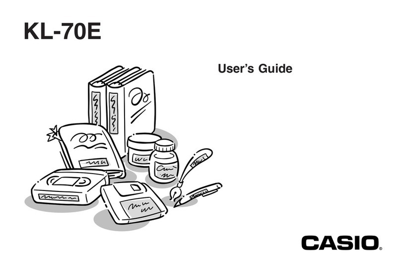 Casio KL-70E User manual