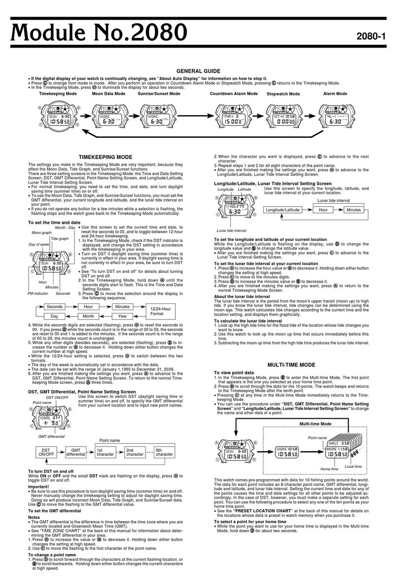 Casio 2080 User manual