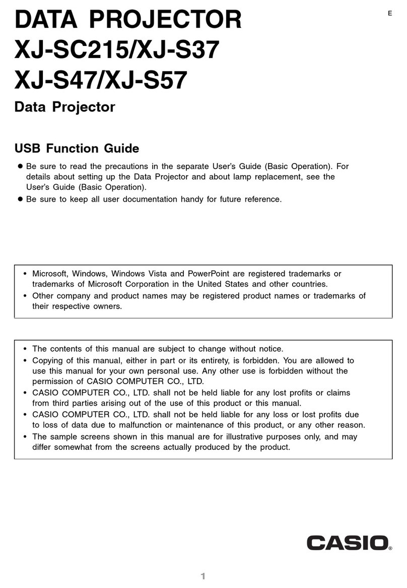 Casio XJ-S37 - XGA DLP Projector Instruction and safety manual
