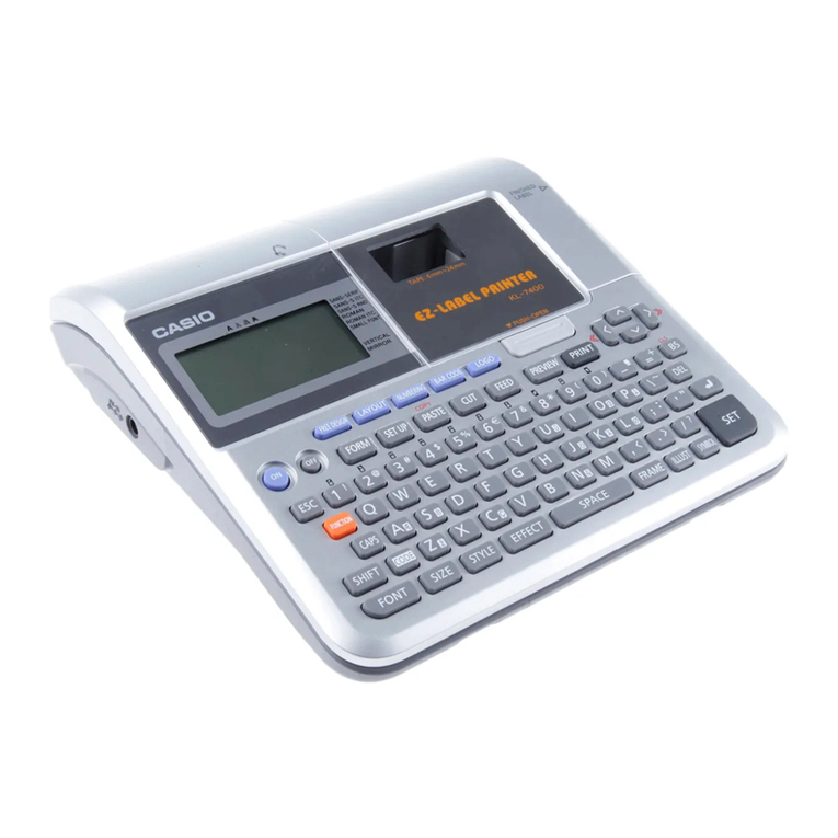 Casio KL-7400 User manual