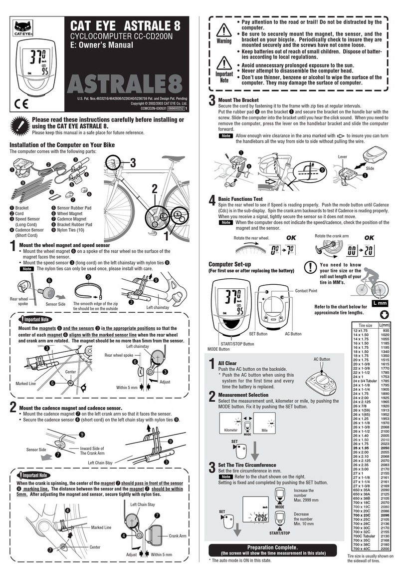 Cateye CC-CD200N User manual