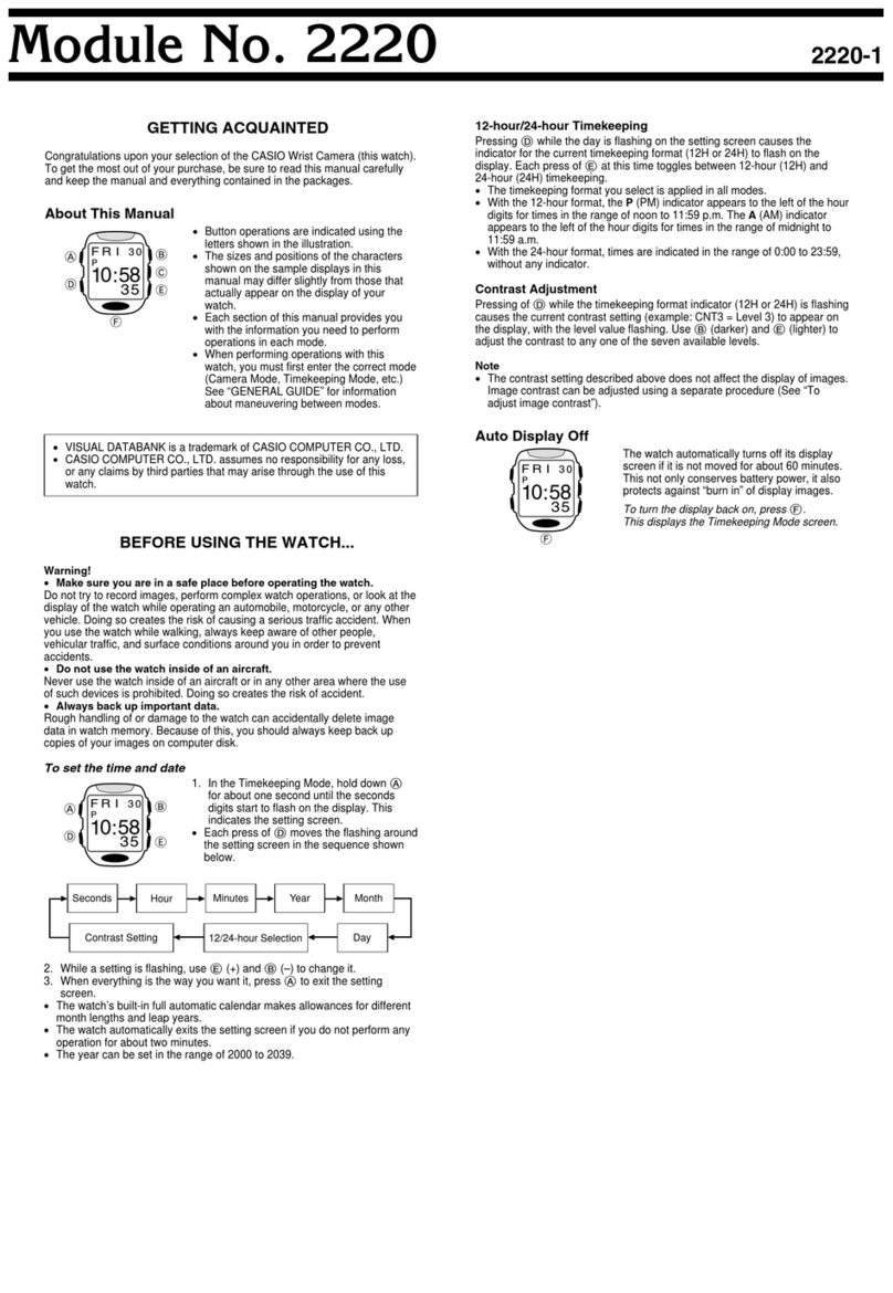 Casio QW-1840 User manual Casio QW-1840 User manual