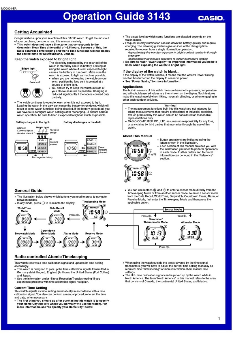 Casio MO0804-EA User manual Casio MO0804-EA User manual