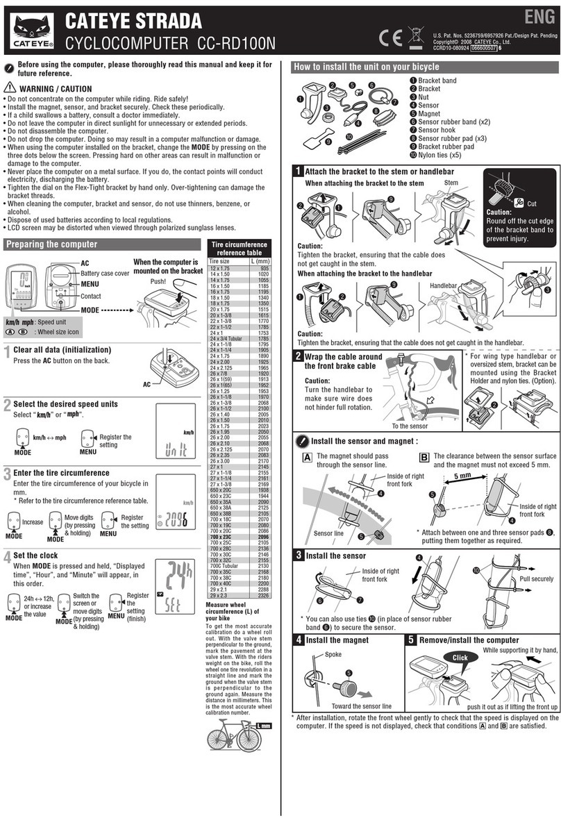 Cateye STRADA CC-RD100N User manual