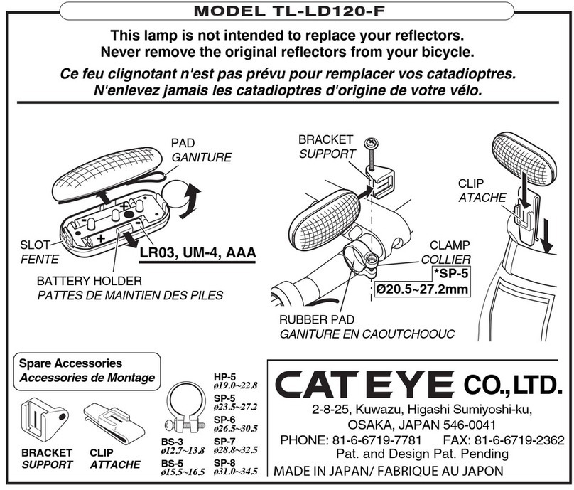 Cateye TL-LD120-F user manual
