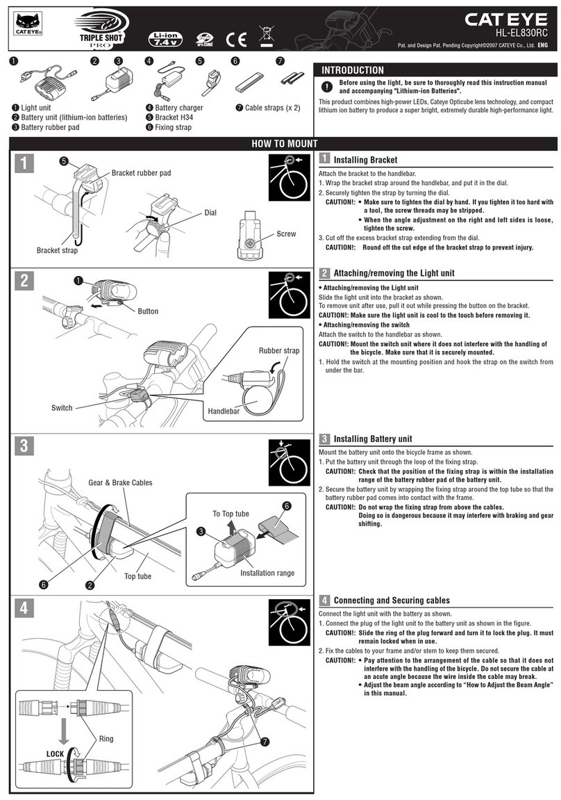 Cateye TRIPLE SHOT PRO HL-EL830RC instruction manual