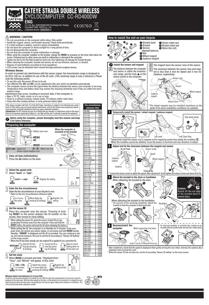 Cateye CC-RD400DW User manual