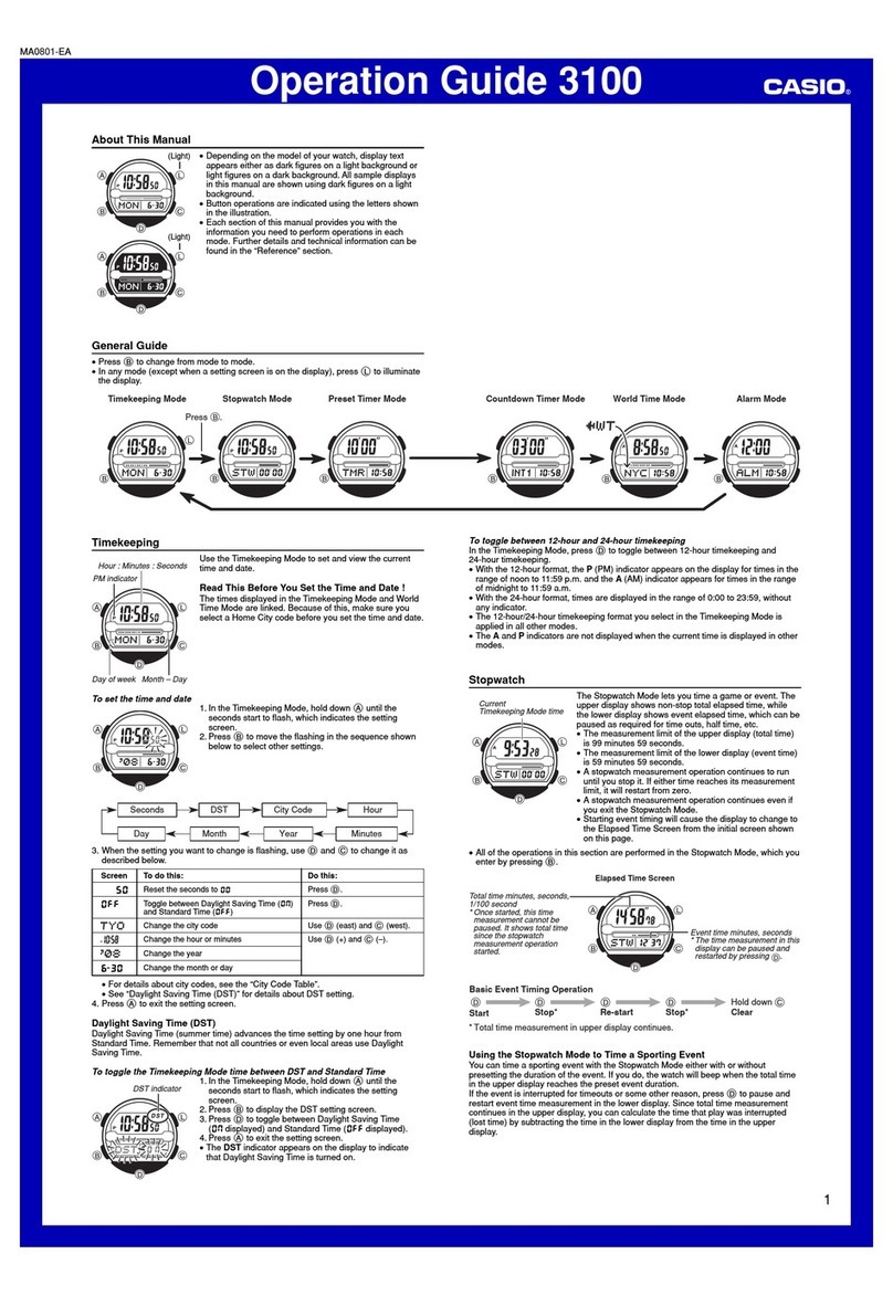Casio 3100 User manual