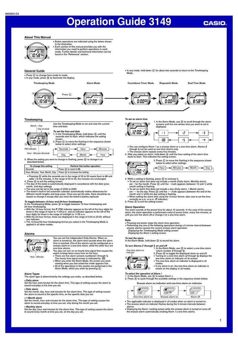 Casio 3149 User manual