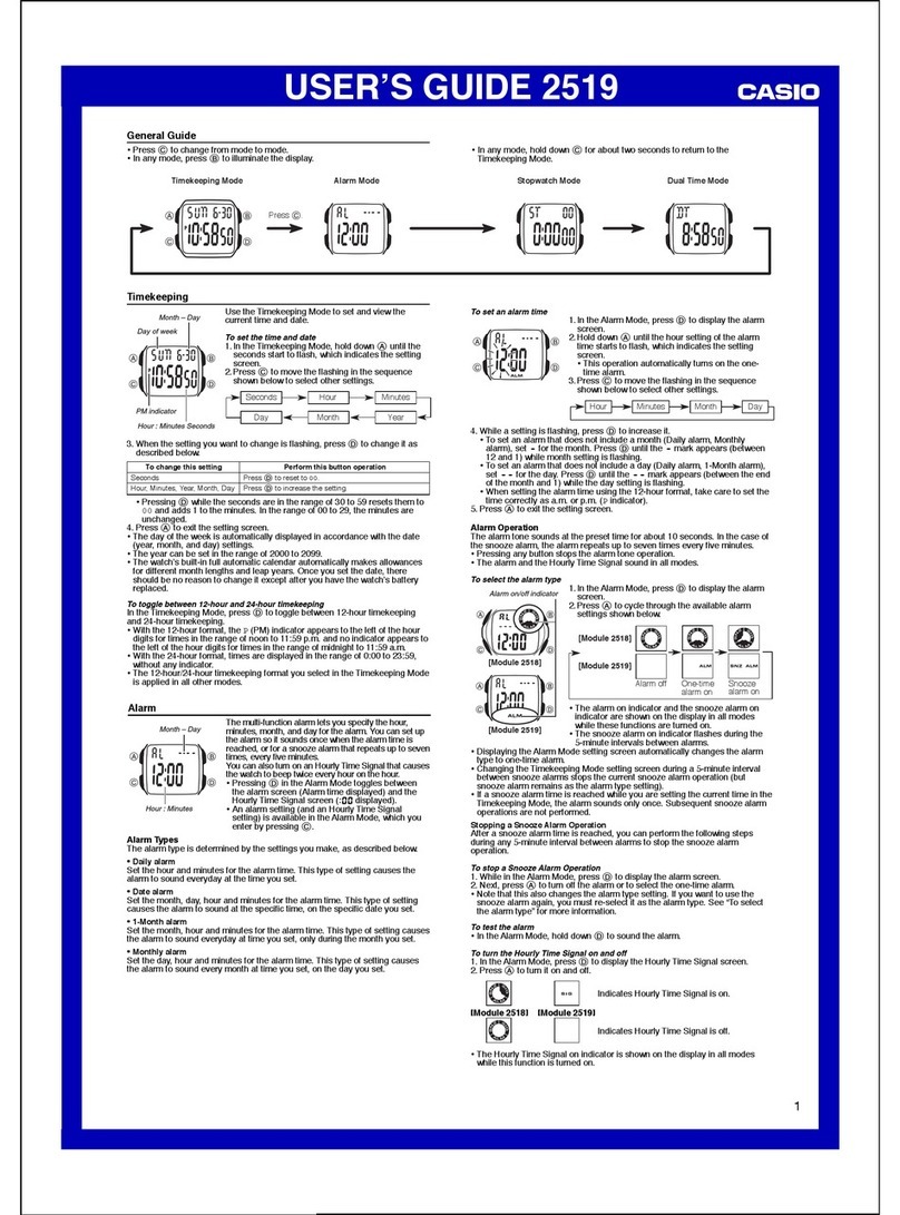 Casio 2519 user guide
