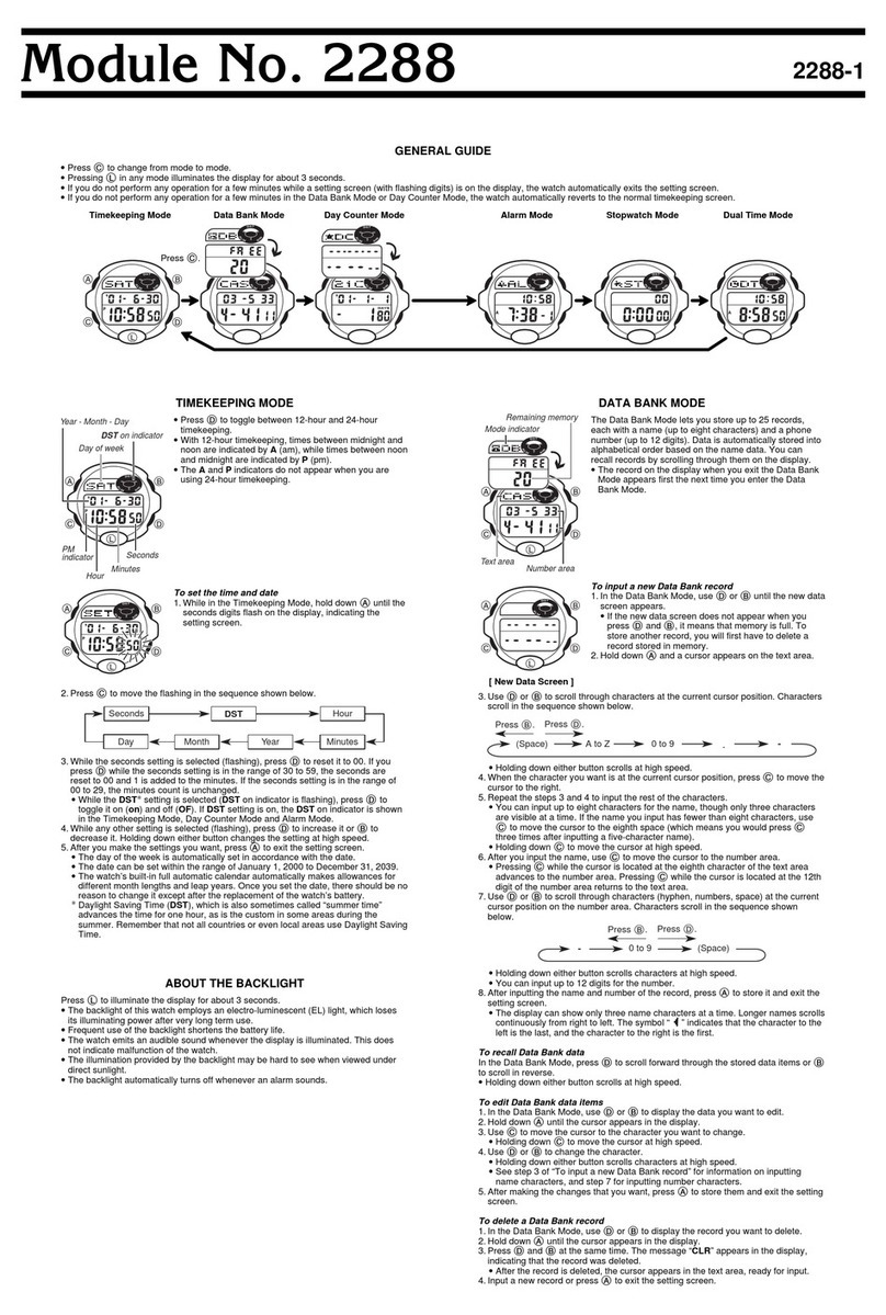 Casio 2288 General guide