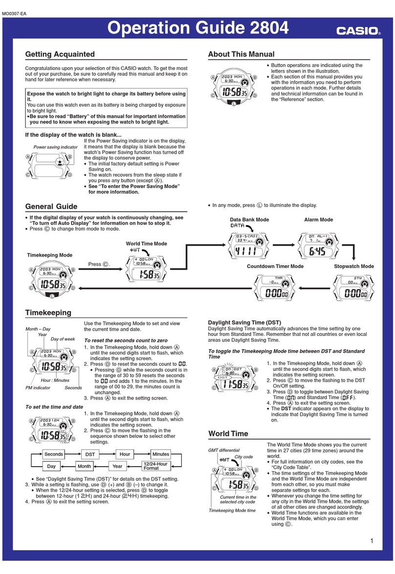 Casio MO0307-EA User manual