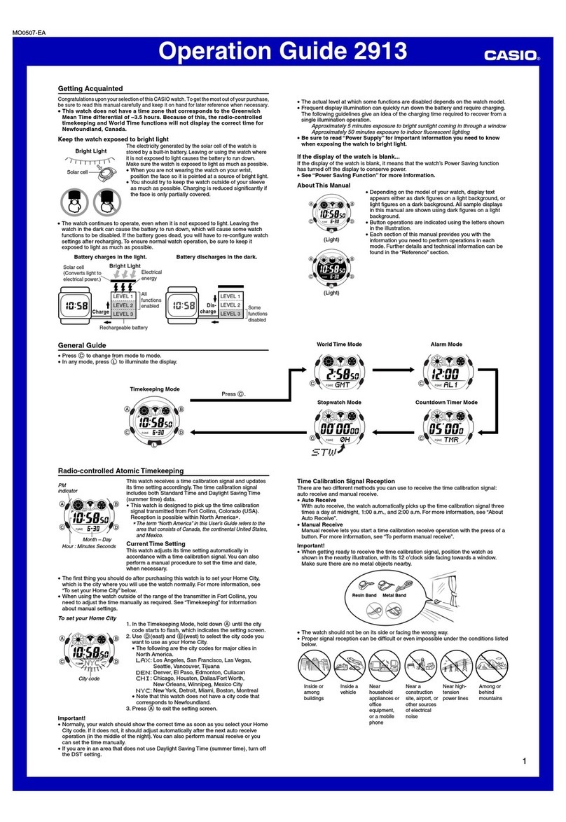 Casio MO0507-EA Operation guide