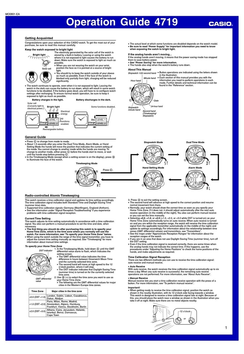Casio M00801-EA User manual Casio M00801-EA User manual