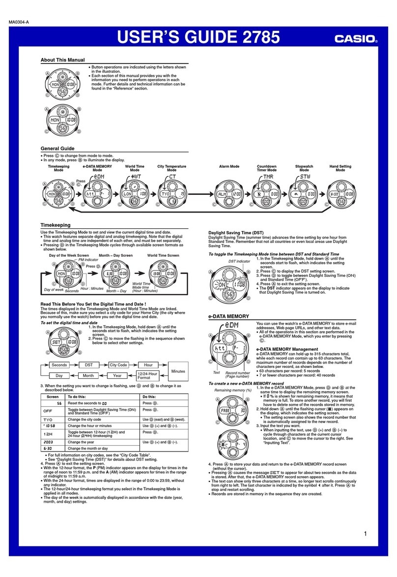 Casio MA0304-A User manual Casio MA0304-A User manual