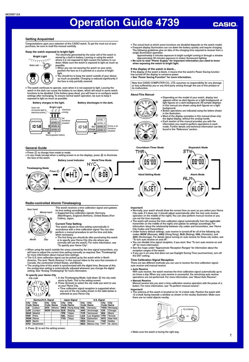 Casio 4739 User manual