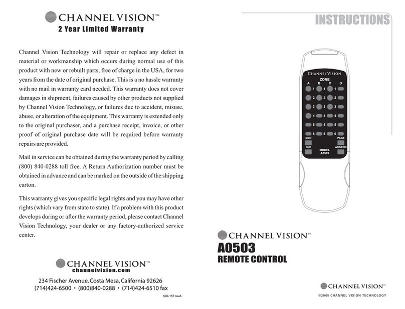 Channel Vision A0503 user manual