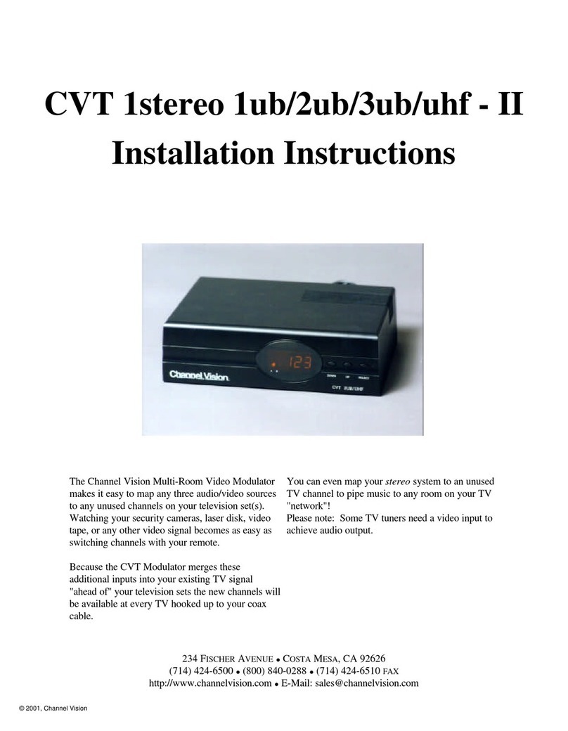 Channel Vision Stereo Receiver User manual