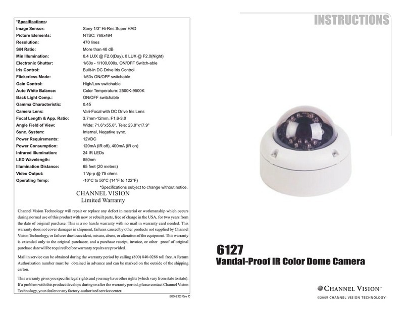 Channel Vision 6127 User manual