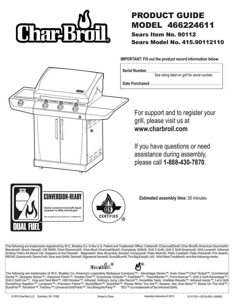 Char-Broil 415.9011211 Product guide